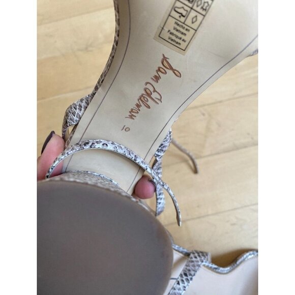 Sam Edelman BNWT "Kia" animal print block heel NEW ankle strap open toe - Picture 8 of 9